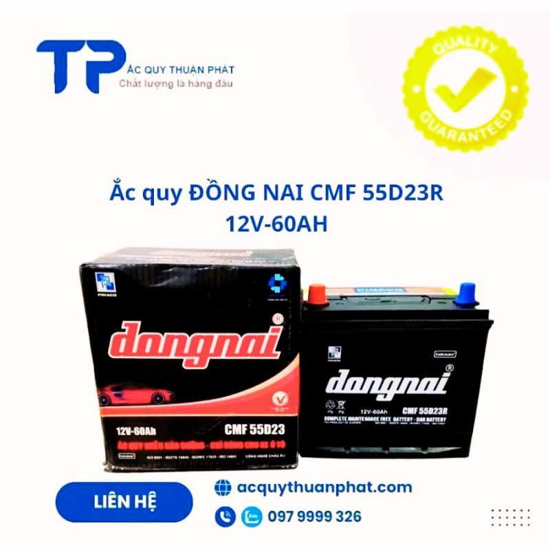 Ắc quy Đồng Nai CMF 55D23R 12V 60AH Ắc Quy Thuận Phát