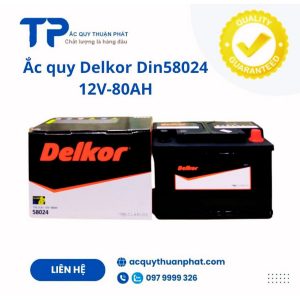 Ắc quy Delkor Din58024 12V-80AH