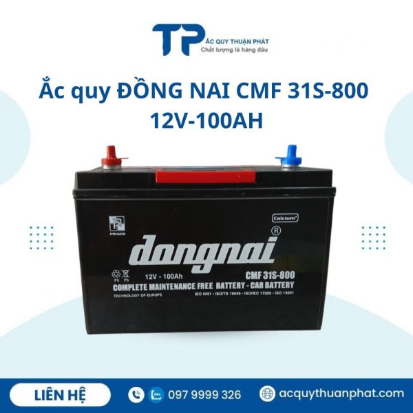 Ắc quy Đồng Nai CMF 31S800 12V-100AH chính hãng