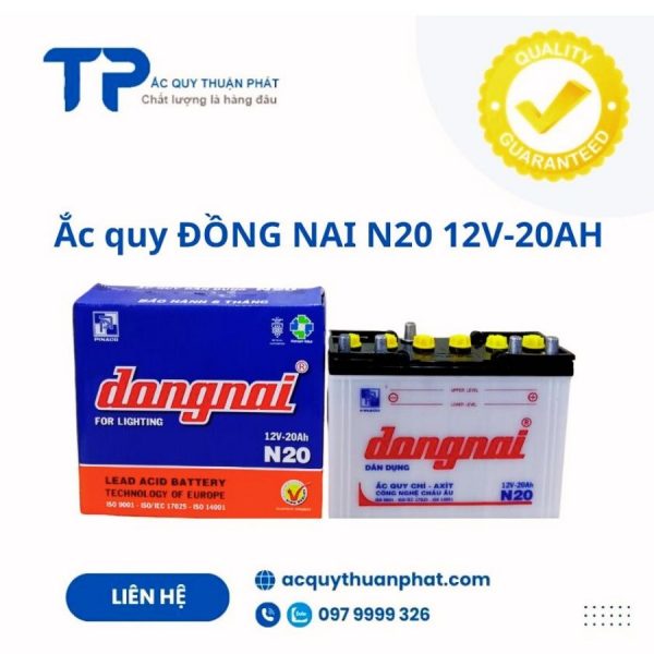 Ắc quy ĐỒNG NAI N20 12V-20AH