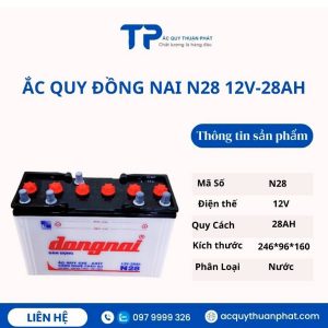 Ắc quy ĐỒNG NAI N28 12V-28AH giá tốt