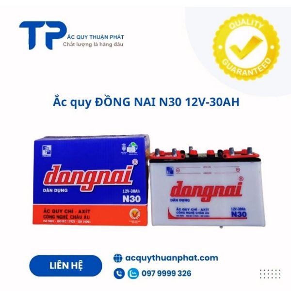 Ắc quy ĐỒNG NAI N30 12V-30AH