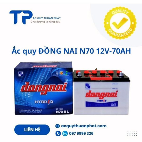 Ắc quy ĐỒNG NAI N70 12V-70AH