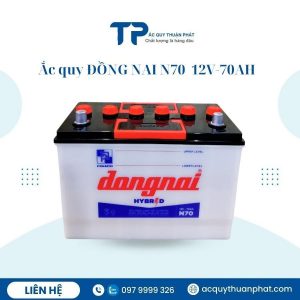 Ắc quy ĐỒNG NAI N70 12V-70AH chính hãng