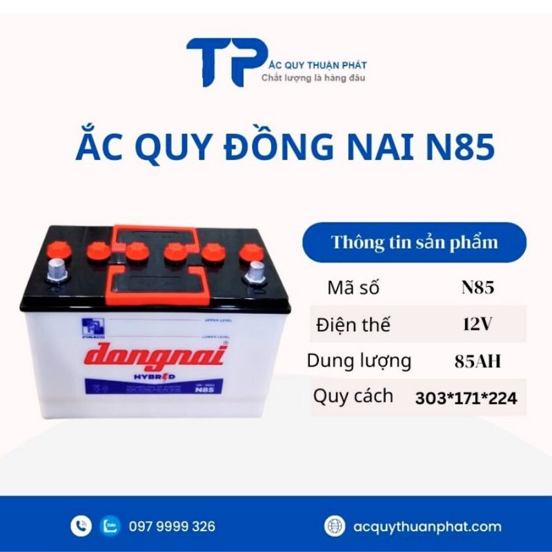 Ắc quy ĐỒNG NAI N85 12V-85AH giá tốt