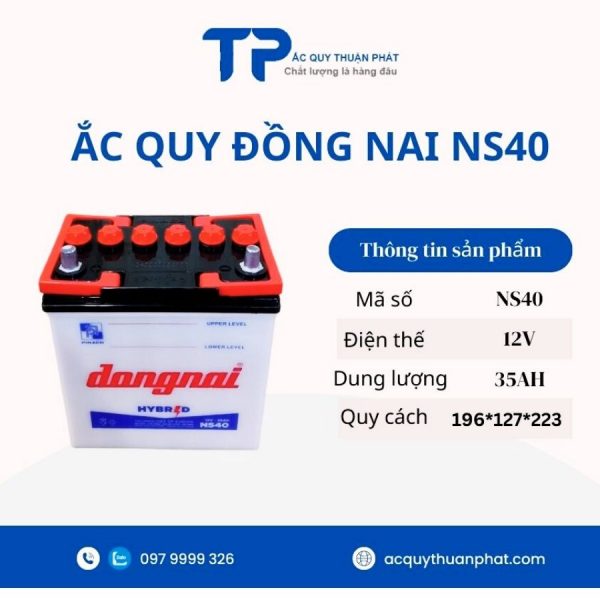 Ắc quy ĐỒNG NAI NS40L 12V-35AH giá tốt