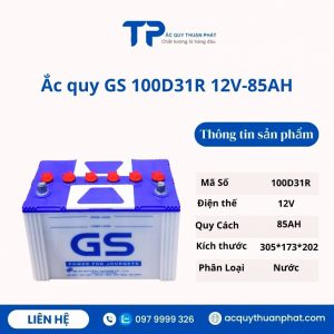 Ắc quy GS 100D31R 12V-85AH giá tốt