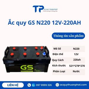 Ắc quy GS N220 12V-220AH giá tốt