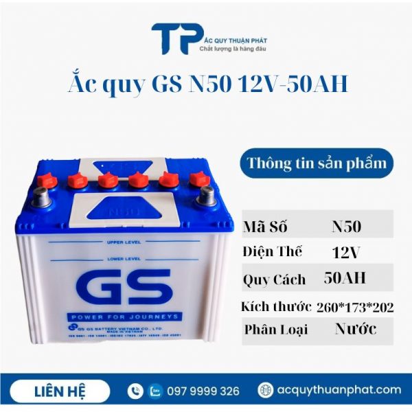 ẮC quy GS N50 12V-50AH giá tốt