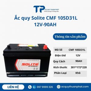 Ắc quy SOLITE CMF 105D31L 12V- 90AH miễn bảo dưỡng