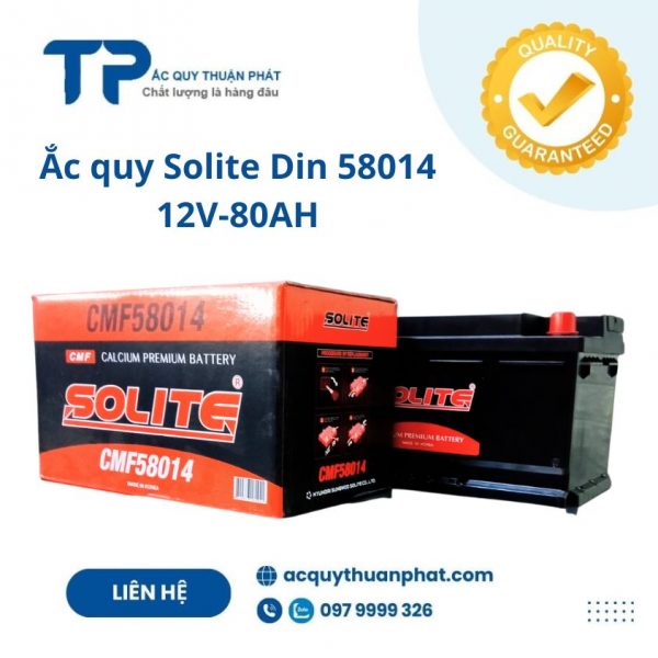 Ắc quy SOLITE Din58014 12V-80AH