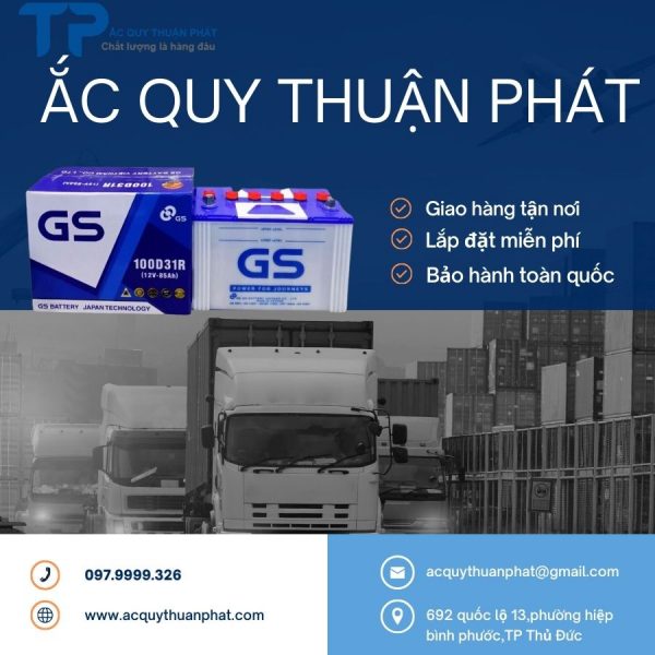 Ắc quy GS 100D31R chuyên dùng cho xe tải nặng