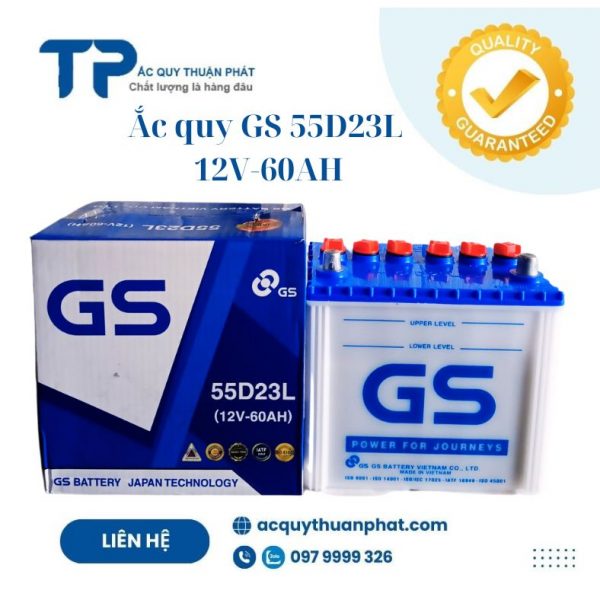 Ắc quy GS 55D23L 12V-60AH