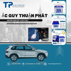 Ắc quy GS 55D23L 12V-60AH xe tải giá tốt