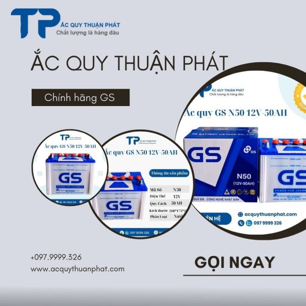 Ắc quy n50 chuyên dùng cho xe ô tô