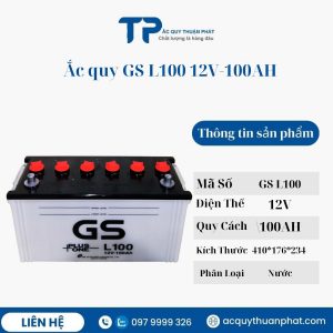 ẮC QUY GS L100 12V-100AH giá tốt