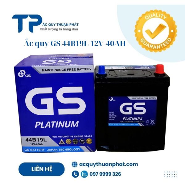 ẮC QUY GS MF 44B19L 12V-40AH;