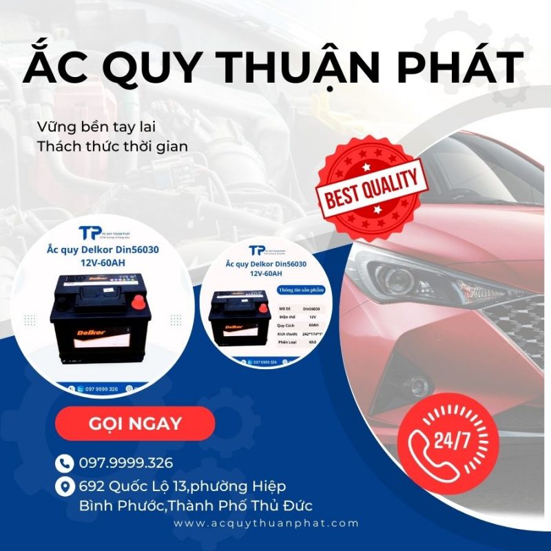 Phân phối bình ắc quy Delkor giá rẽ tại Thủ Đức