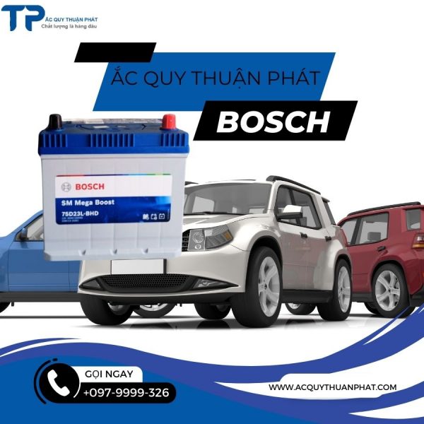 Ắc quy BOSCH 75D23L chuyên dùng cho xe ô tô