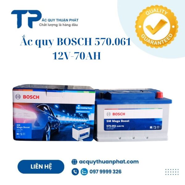 Ắc quy BOSCH DIN570.061 12V-70AH