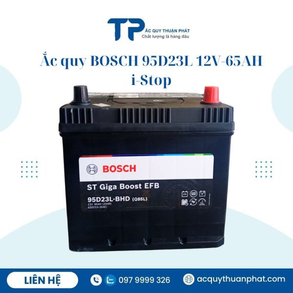 Ắc quy BOSCH Q85 95D23L 12V-65AH chính hãng