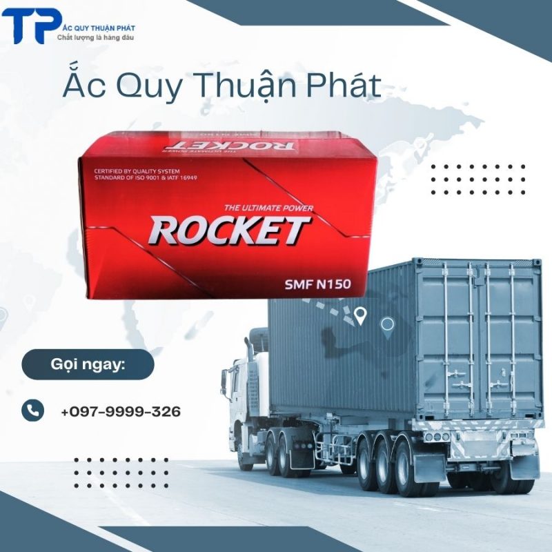 Ắc quy ROCKET SMF N150 chuyên dùng cho đầu kéo