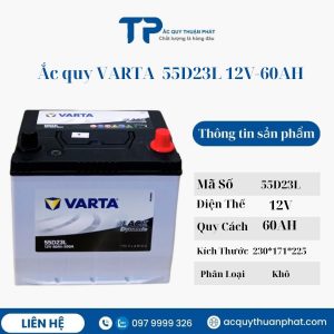 Ắc quy Varta 55D23L miễn bảo dưỡng