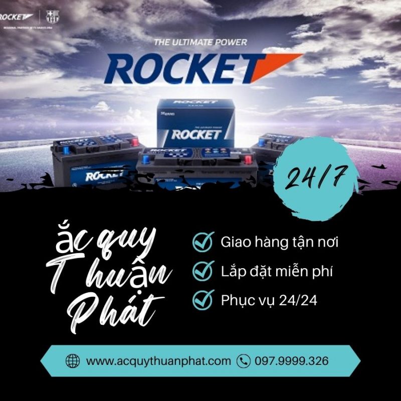 Ắc quy Rocket chuyên dùng cho ô tô và xe tải