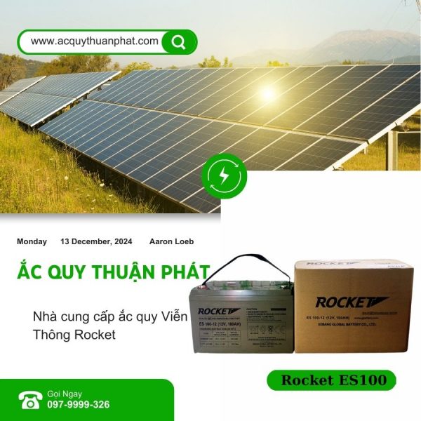 Ắc quy Rocket ES100-12V chuyên dùng cho năng lượng mặt trời