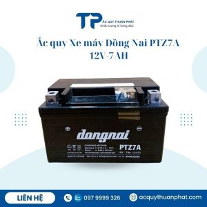 Ắc quy xe máy Đồng Nai PTZ7A 12V-7AH chính hãng