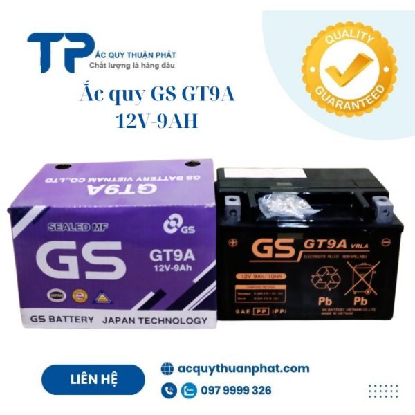 Ắc quy xe máy GS GT9A 12V-9AH;