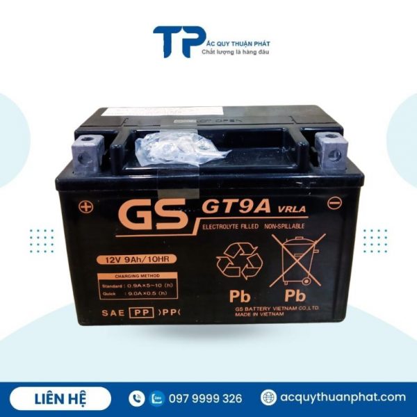 Ắc quy xe máy GS GT9A 12V-9AH chính hãng