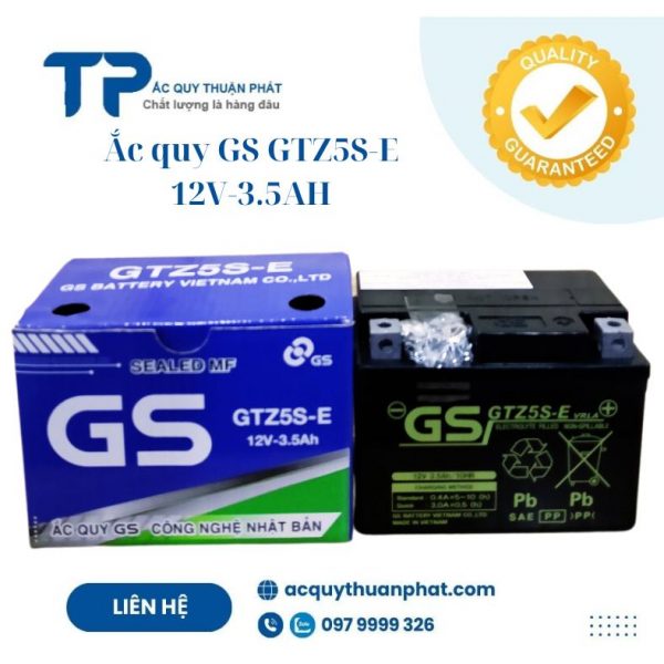 Ắc quy xe máy GS GTZ5S-E 12V-3.5AH;