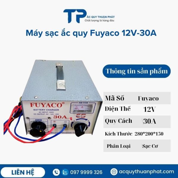 Máy sạc ắc quy Fuyaco 30A giá tốt