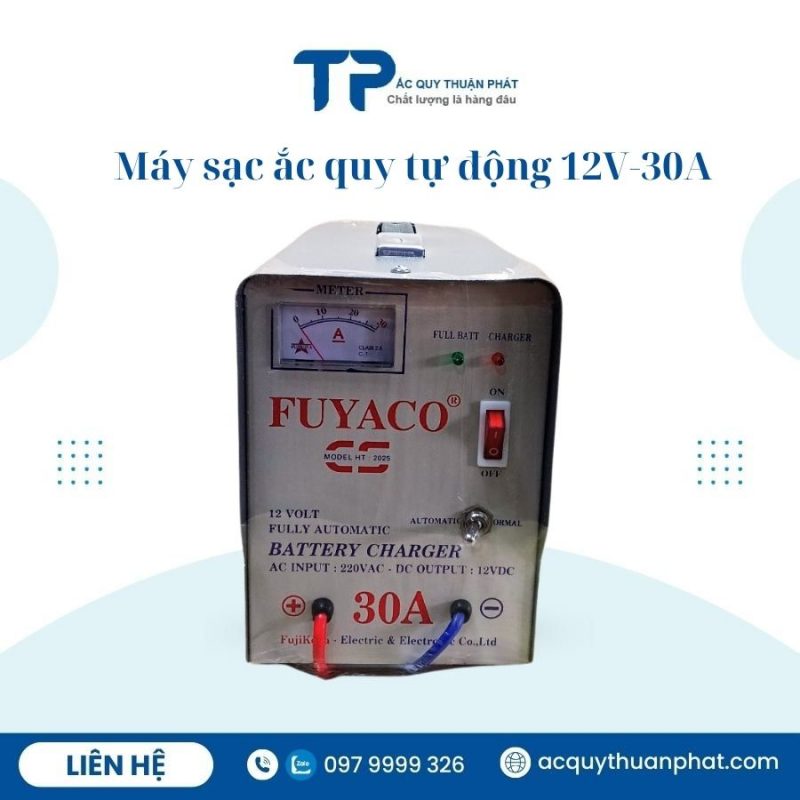 Máy sạc ắc quy tự động Fuyaco 30A chính hãng