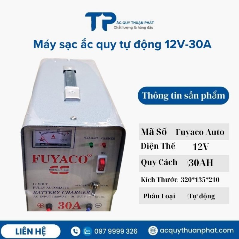 Máy sạc ắc quy tự động Fuyaco 30A giá tốt