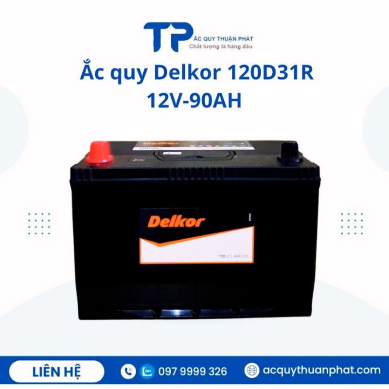 Ắc quy Delkor 120D31L 12V-90AH chính hãng