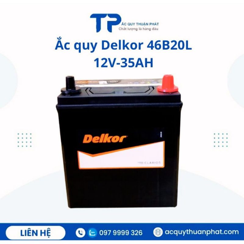 Ắc quy Delkor 46B20L 12V-35AH chính hãng