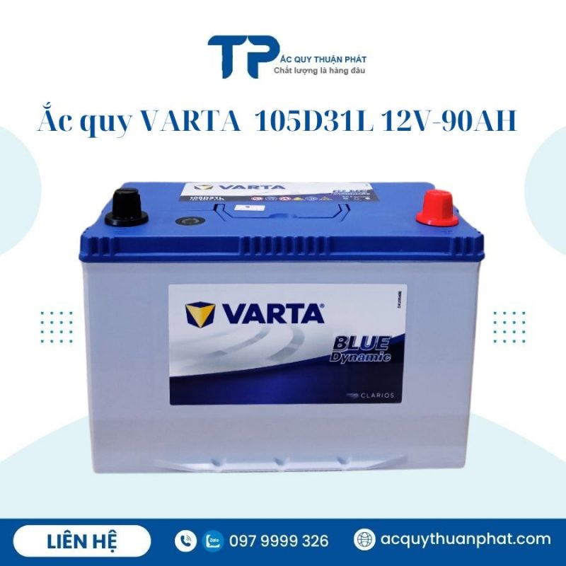 Ắc quy Varta 105D31L 12V-90AH chính hãng