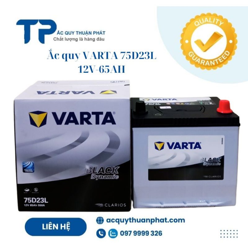 Ắc quy Varta 75D23L 12V-65AH;