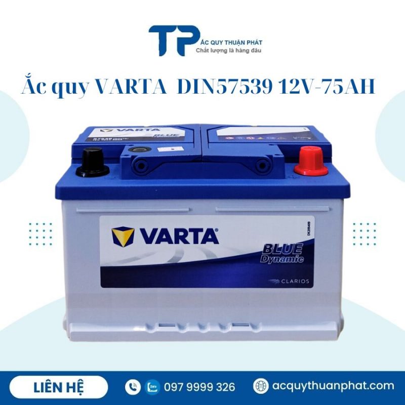 Ắc quy Varta Din57539 12V-75AH chính hãng