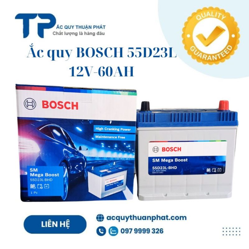 Ắc quy BOSCH 55D23L 12V-60AH