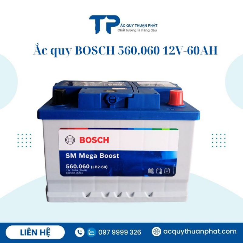 Ắc quy BOSCH Din560.060 12V-60AH chính hãng