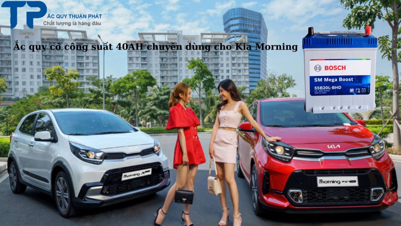 Ắc quy có công suất 40AH dùng cho Kia Morning