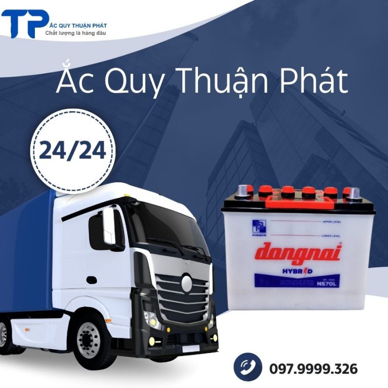 Ắc quy Đông Nai NS70 chuyên dùng cho xe tải