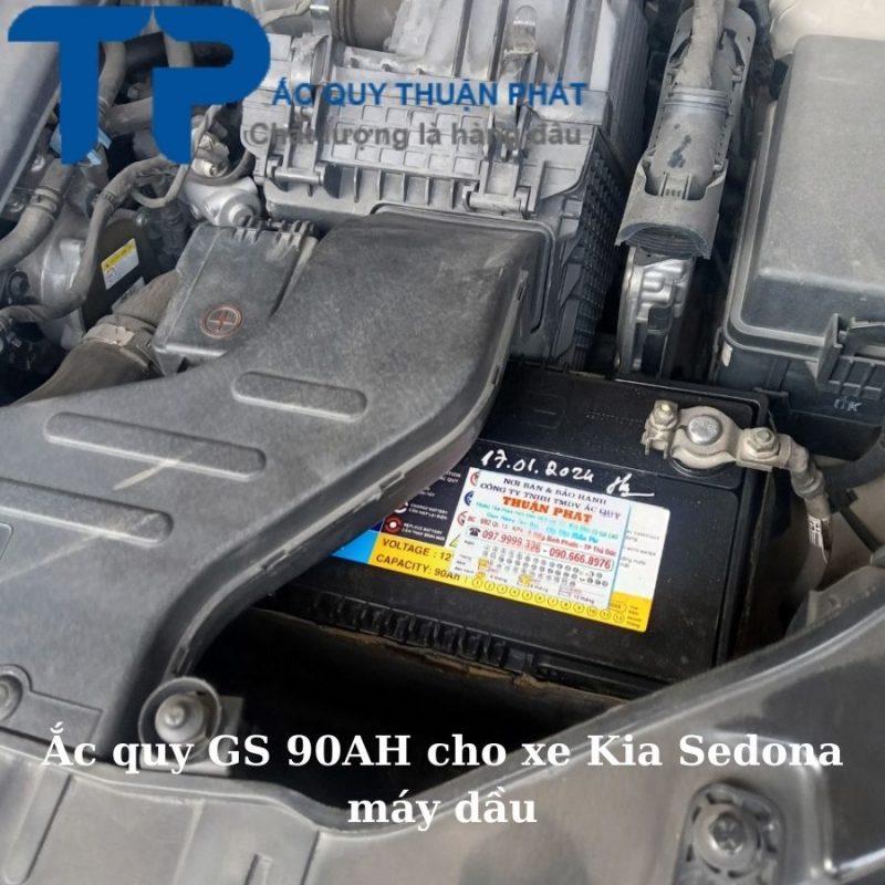 Ắc quy GS 90AH cho xe Kia Sedona máy dầu