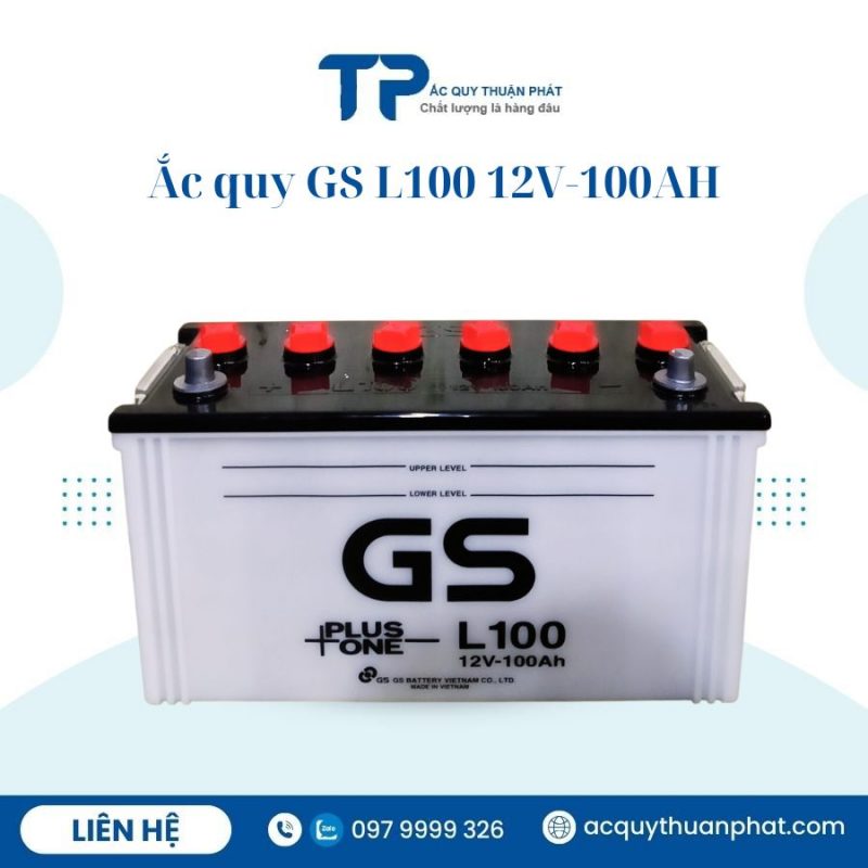 ẮC QUY GS L100 12V-100AH chính hãng