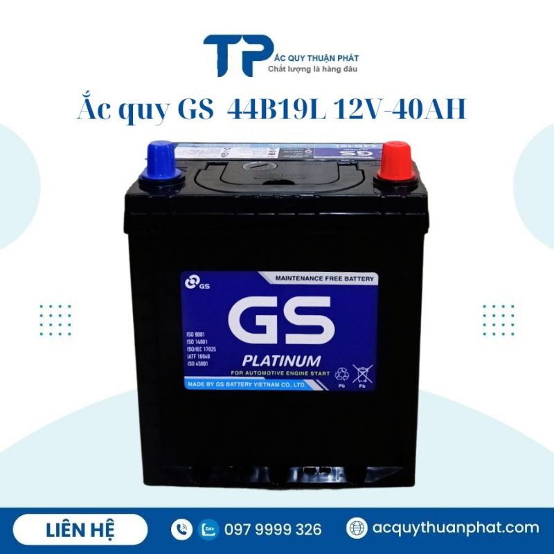 ẮC QUY GS MF 44B19L 12V-40AH chính hãng