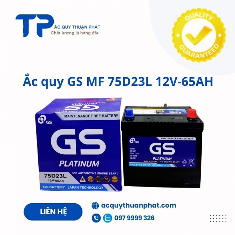 Ắc quy GS MF 75D23L 12V-65AH