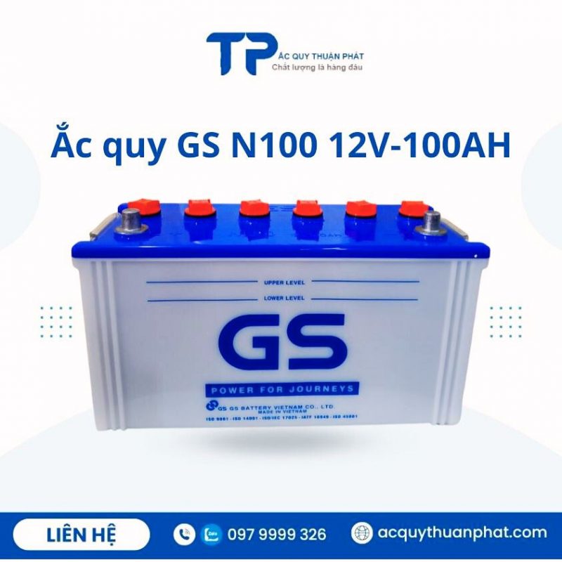 Ắc quy GS N100 12V-100AH chính hãng